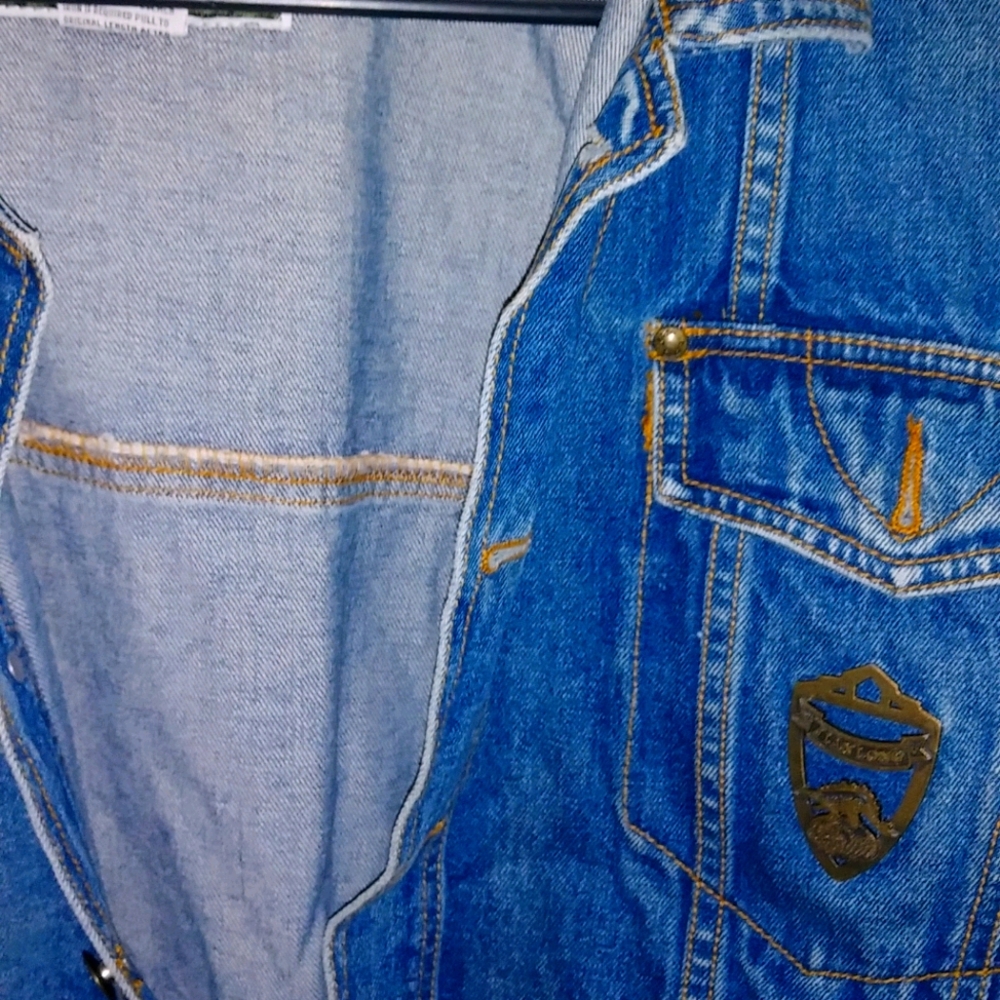 Vintage 1990 Jian Long Denim Jacket mens large